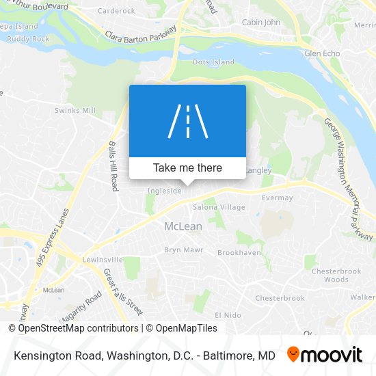 Kensington Road map