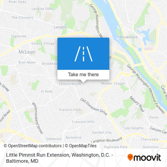 Little Pimmit Run Extension map