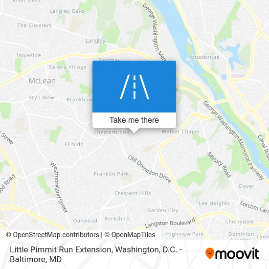 Little Pimmit Run Extension map