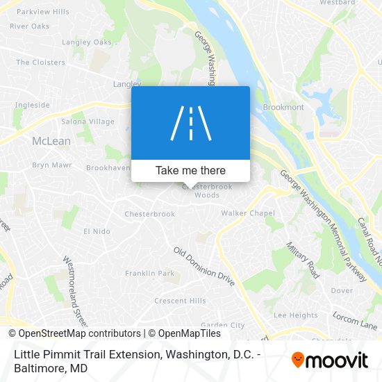 Mapa de Little Pimmit Trail Extension