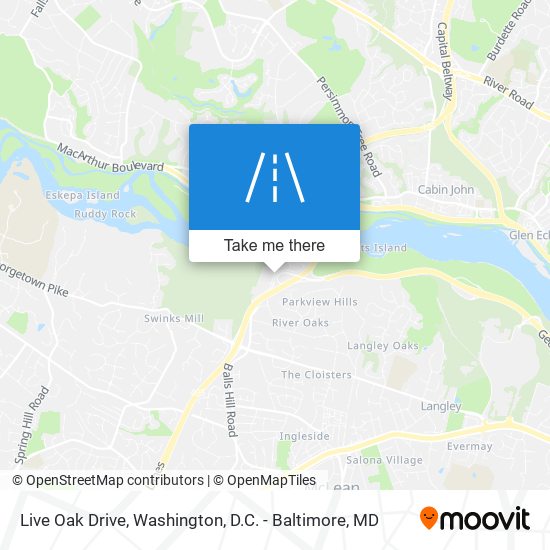 Live Oak Drive map