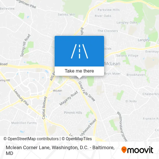 Mclean Corner Lane map
