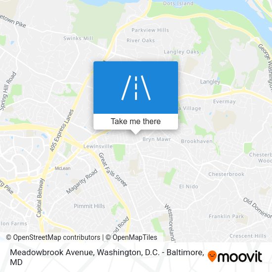 Meadowbrook Avenue map