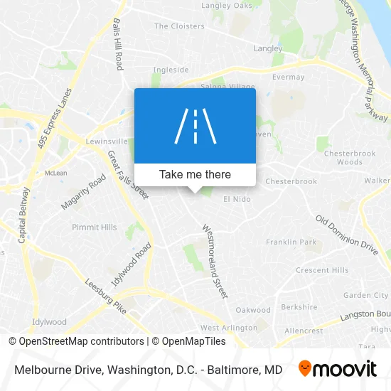 Melbourne Drive map