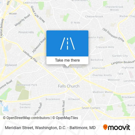 Meridian Street map