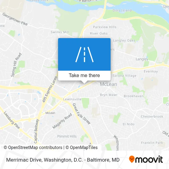 Merrimac Drive map