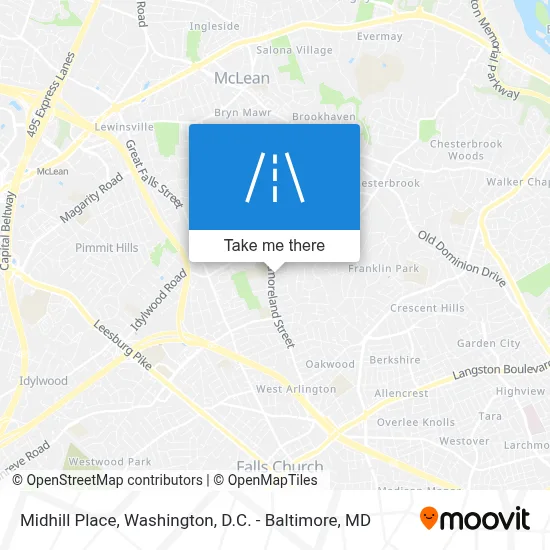 Midhill Place map