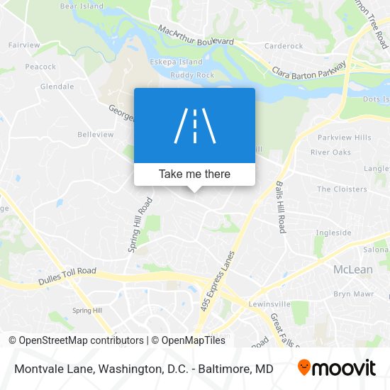 Montvale Lane map