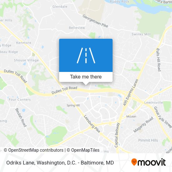 Odriks Lane map