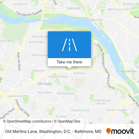 Old Merlins Lane map