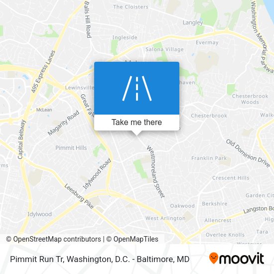 Pimmit Run Tr map