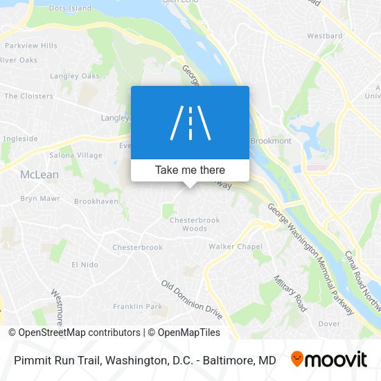 Pimmit Run Trail map