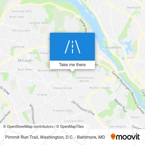 Pimmit Run Trail map