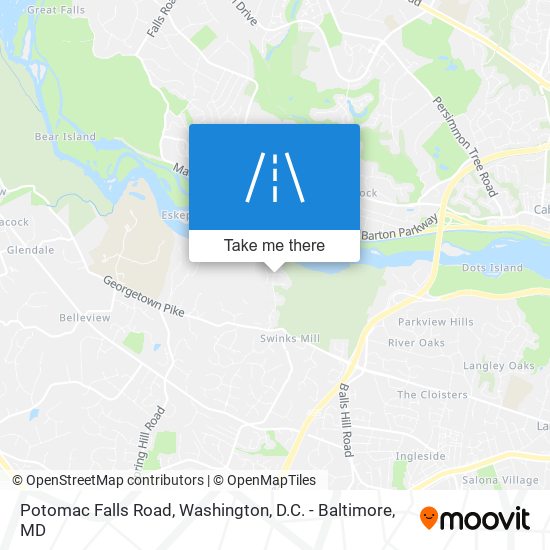 Potomac Falls Road map