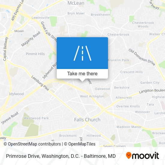 Primrose Drive map
