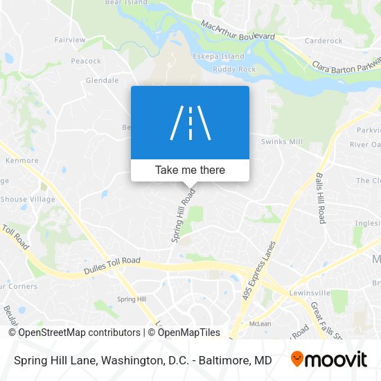 Spring Hill Lane map