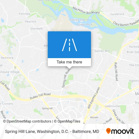 Spring Hill Lane map