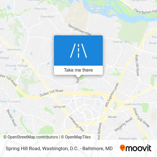 Spring Hill Road map