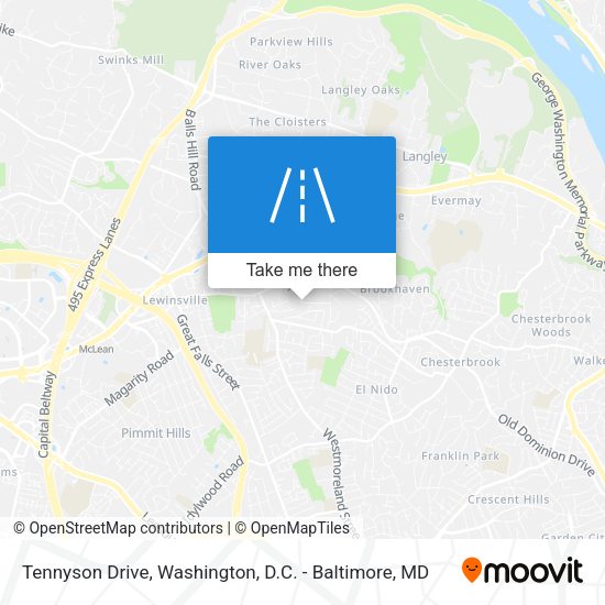 Tennyson Drive map