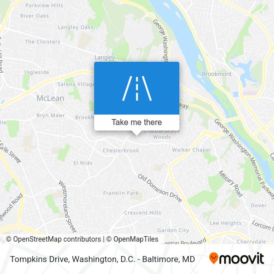 Tompkins Drive map