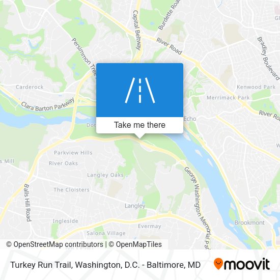 Turkey Run Trail map