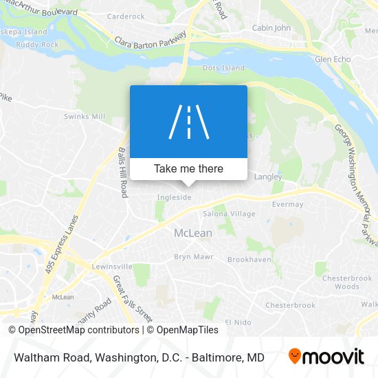 Waltham Road map