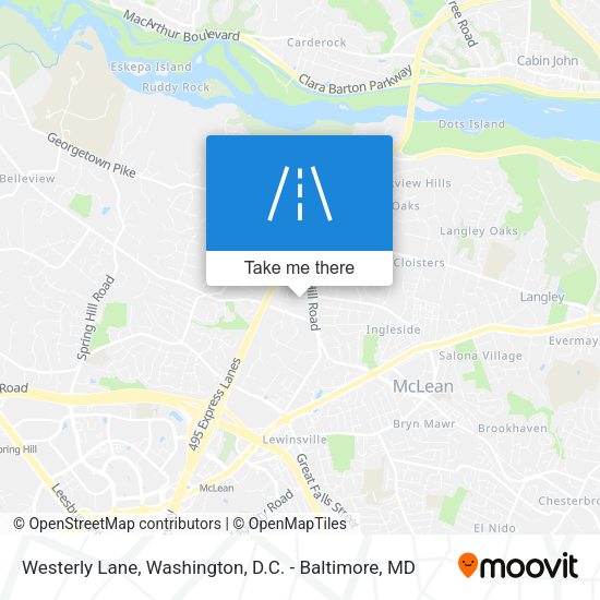 Westerly Lane map
