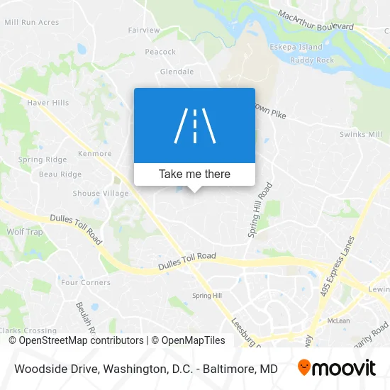 Woodside Drive map