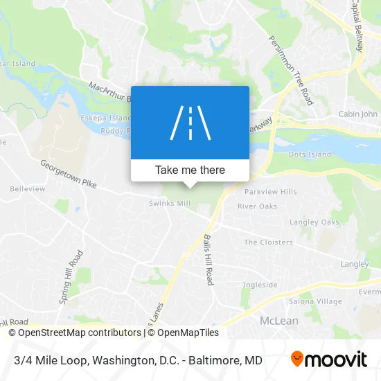 3/4 Mile Loop map