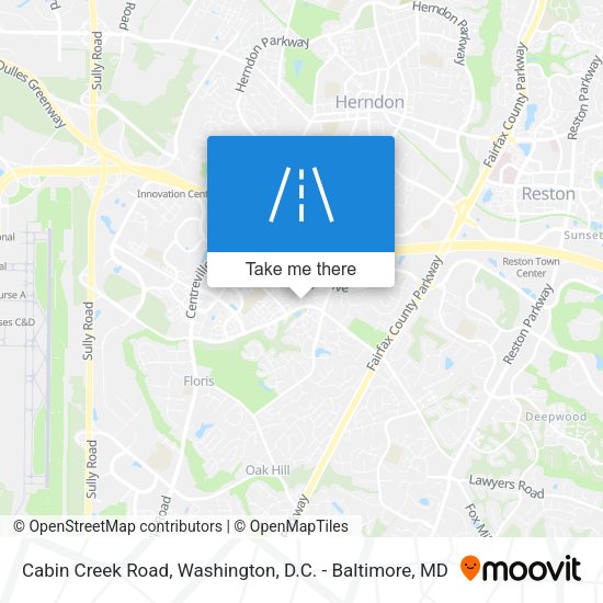 Mapa de Cabin Creek Road
