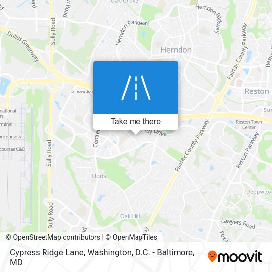 Cypress Ridge Lane map