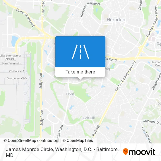 James Monroe Circle map