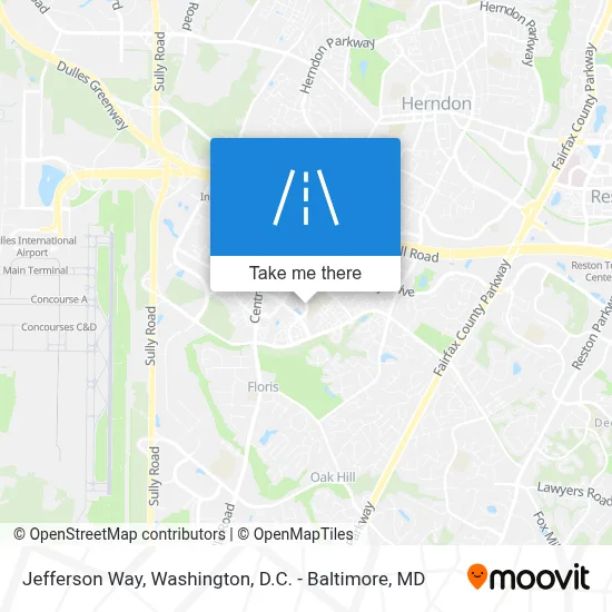 Jefferson Way map
