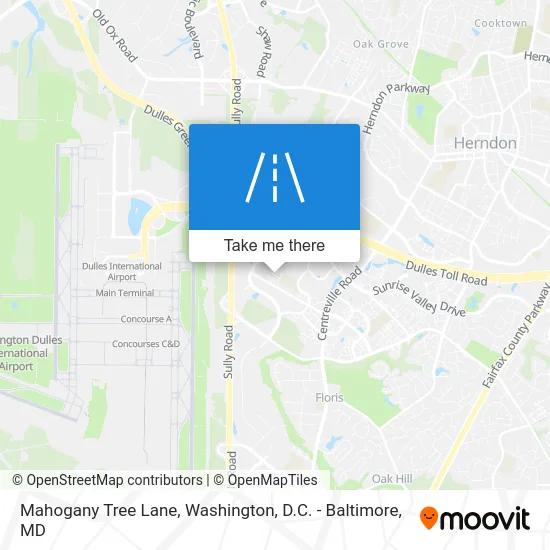 Mahogany Tree Lane map