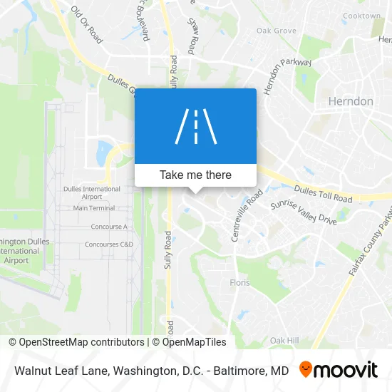 Walnut Leaf Lane map