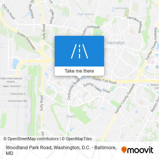 Woodland Park Road map