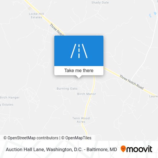 Auction Hall Lane map