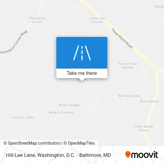 Hill-Lee Lane map