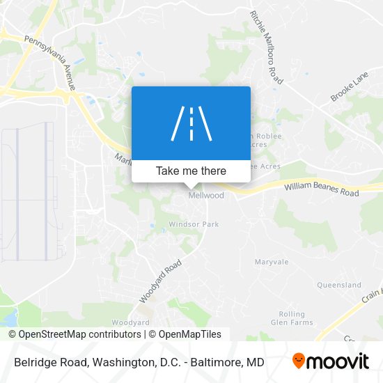 Belridge Road map