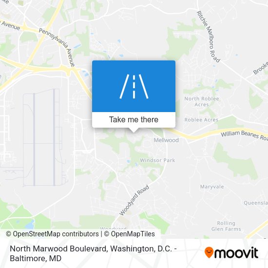 North Marwood Boulevard map