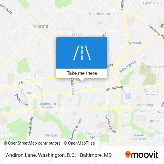 Andiron Lane map