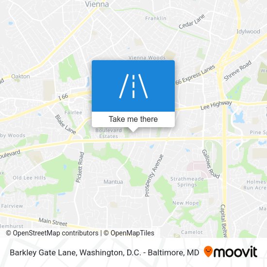 Barkley Gate Lane map