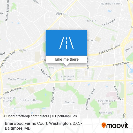 Mapa de Briarwood Farms Court