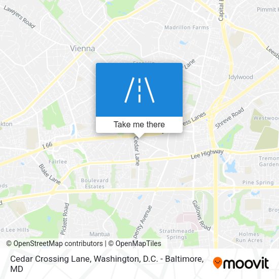 Mapa de Cedar Crossing Lane