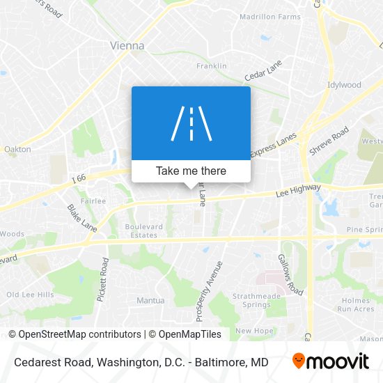 Cedarest Road map