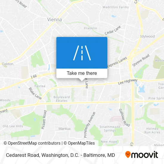 Cedarest Road map