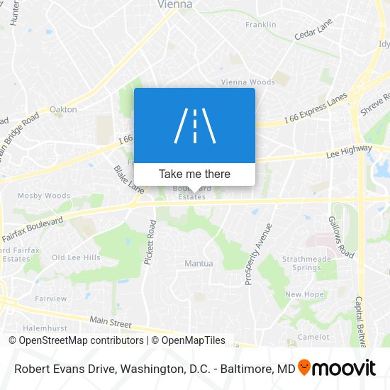 Mapa de Robert Evans Drive