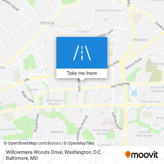 Willowmere Woods Drive map