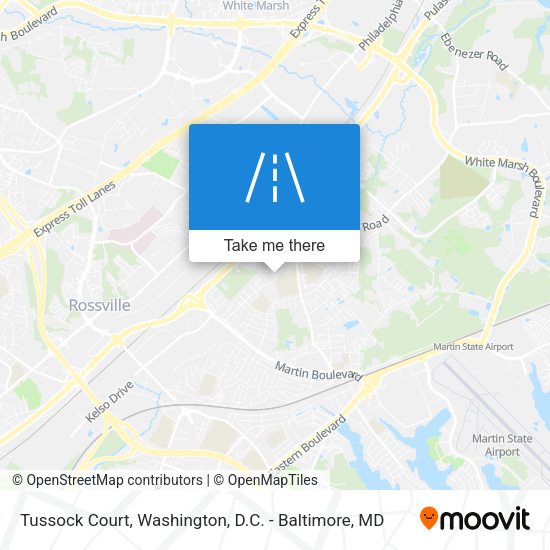 Tussock Court map