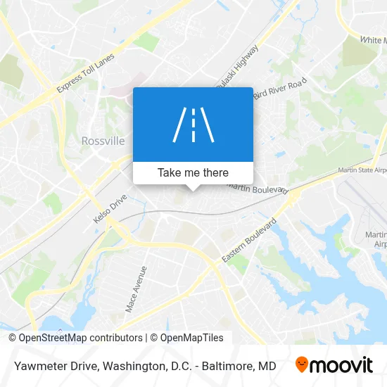 Yawmeter Drive map